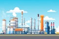 refinery, processing oil into gasoline and other products