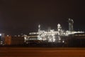 Refinery of Shell and tanks of Mobil in the Pernis harbor Rotterdam