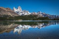 Reflecion of Mount Fitz Roy on Capri Lagoon Royalty Free Stock Photo