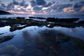 Reflect in the beach of Azkorri in Getxo Royalty Free Stock Photo