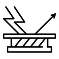 Reflect fabric feature icon, outline style Royalty Free Stock Photo