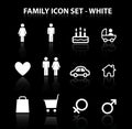 Reflect Family Icon Set (White)