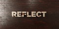 Reflect - grungy wooden headline on Maple - 3D rendered royalty free stock image