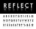 Reflect line font Royalty Free Stock Photo