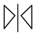Reflect tool icon mark in filled style
