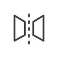 Reflect tool icon Simple outline vector logo