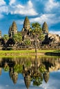 Reflected image of Angkor Wat Royalty Free Stock Photo