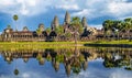 Reflected image of Angkor Wat Royalty Free Stock Photo