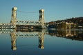 Reflected of the Portage Lift Bridge in the Canal