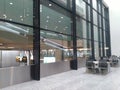 Reflected Rolling Ramp in a Hall of Zurich-Airport ZRH