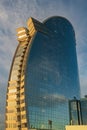 Reflected sky in W hotel Barcelona Spain