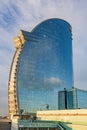 Reflected sky in W hotel Barcelona Spain