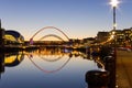 Reflected Tyne bridges Royalty Free Stock Photo