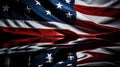 reflecti american flag on black background Royalty Free Stock Photo