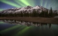 Reflecting Alaskan Aurora Royalty Free Stock Photo