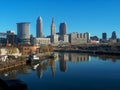 Reflecting Cleveland Skyline Royalty Free Stock Photo