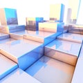 Reflecting cubes background Royalty Free Stock Photo