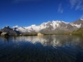 Reflecting Mountain Lake In Saas Fee Royalty Free Stock Photo