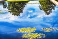 Reflecting Pool American Military World War 2 Cemetery Normandy France Royalty Free Stock Photo