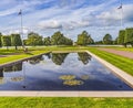 Reflecting Pool American Military World War 2 Cemetery Normandy France Royalty Free Stock Photo