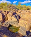 Reflective pool of water in MC Canyon Arizona Royalty Free Stock Photo