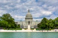 The Reflecting Pool and United States Capitol in Washington, DC Royalty Free Stock Photo