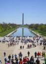 Reflecting Pool in Washington - view from Lincoln Memorial - WASHINGTON, DISTRICT OF COLUMBIA - APRIL 8, 2017