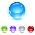 reflecting spheres vector icon set Royalty Free Stock Photo