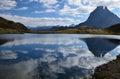 Reflection in the alpine lake du Miey, French Pyrenees