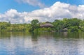Amazon Rainforest Lodge Reflection, Ecuador Royalty Free Stock Photo