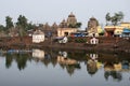 Reflection of Ananta Basudeva Temple in Bindu Sagara Lake in Bhubaneswar, Odisha, India