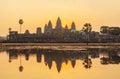 Reflection of Angkor Wat, Siem Reap, Cambodia. Royalty Free Stock Photo