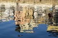 Reflection architecture city Udaipur in water lake at sunset. India, Rajasthan Royalty Free Stock Photo