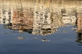 Reflection architecture city Udaipur in water lake at sunset. India, Rajasthan Royalty Free Stock Photo