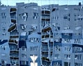 Reflection of block of flats Royalty Free Stock Photo