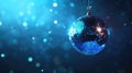reflection blue disco ball Royalty Free Stock Photo