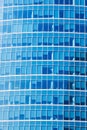 Reflection in blue glass wall of an modern office building Royalty Free Stock Photo