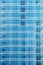 Reflection in blue glass wall of an modern office building Royalty Free Stock Photo