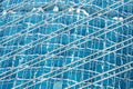 Reflection in blue glass wall of an modern office building Royalty Free Stock Photo