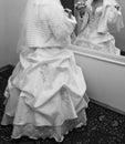 Reflection of bride in mirror Royalty Free Stock Photo