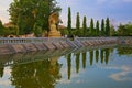 Reflection Buddhist Center Oudong Royalty Free Stock Photo