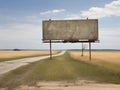 Reflection of bygone times: a destroyed sign on an empty road