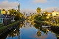 Reflection on channels in Venice Beach Royalty Free Stock Photo