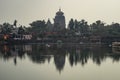 Reflection of Chitrakarini Temple in Bindu Sagara Lake in Bhubaneswar, Odisha, India Royalty Free Stock Photo