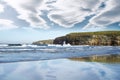 Reflection of cliffs and clouds Royalty Free Stock Photo