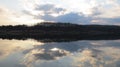 Reflection of clouds on the lake Royalty Free Stock Photo