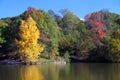 The reflection of the colors of autumn Royalty Free Stock Photo