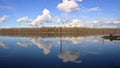 Reflection on the Columbia River Oregon. Royalty Free Stock Photo