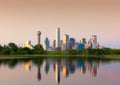 Reflection of Downtown Dallas City, Texas, USA Royalty Free Stock Photo