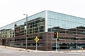 Reflection of Downtown Janesville, WI in Bank Glass Windows